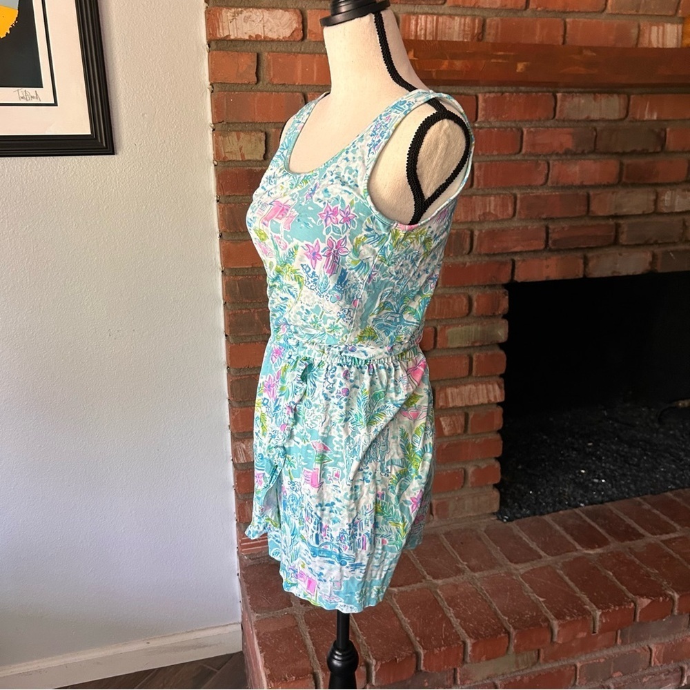 Lilly Pulitzer Annalee Ruffle Skirt Romper in What A Lovely Place Sz S - Picture 4 of 7